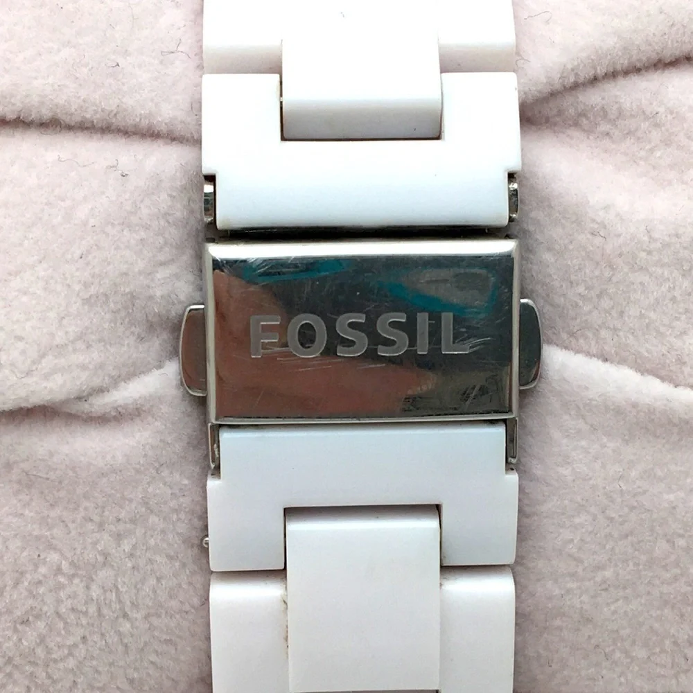 Fossil Stella ES1967 White Diamond Resin Watch